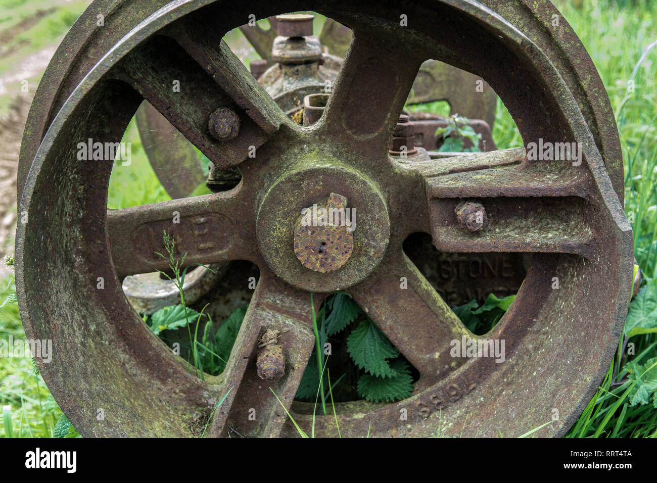 Cast iron wheel Stock Photo Alamy