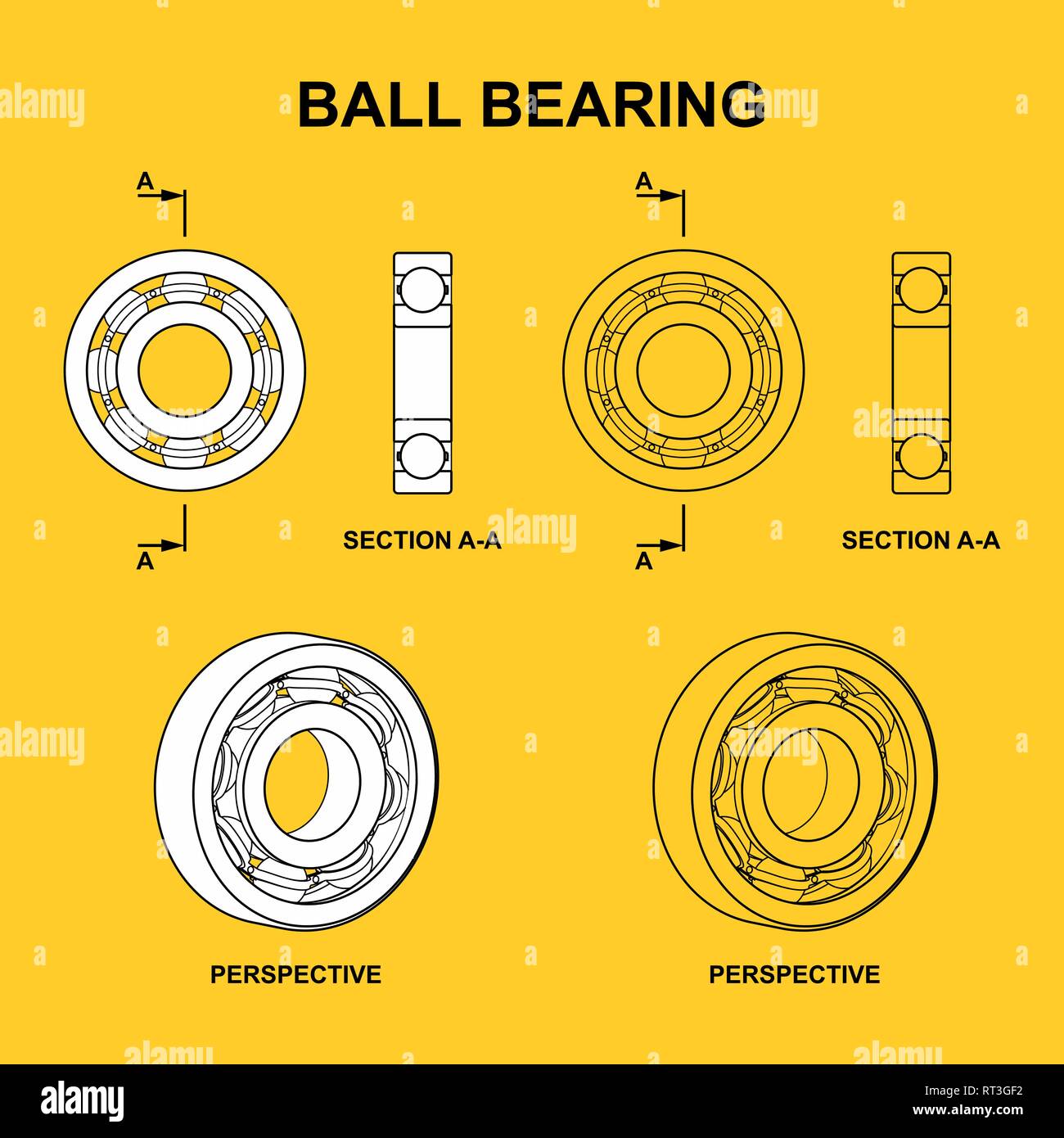 Bearing engineering drawing hires stock photography and images Alamy