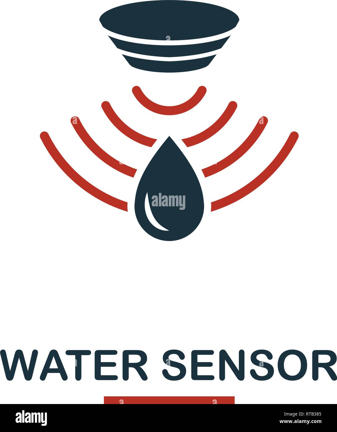 Water Sensor icon from sensors icons collection. Creative two colors