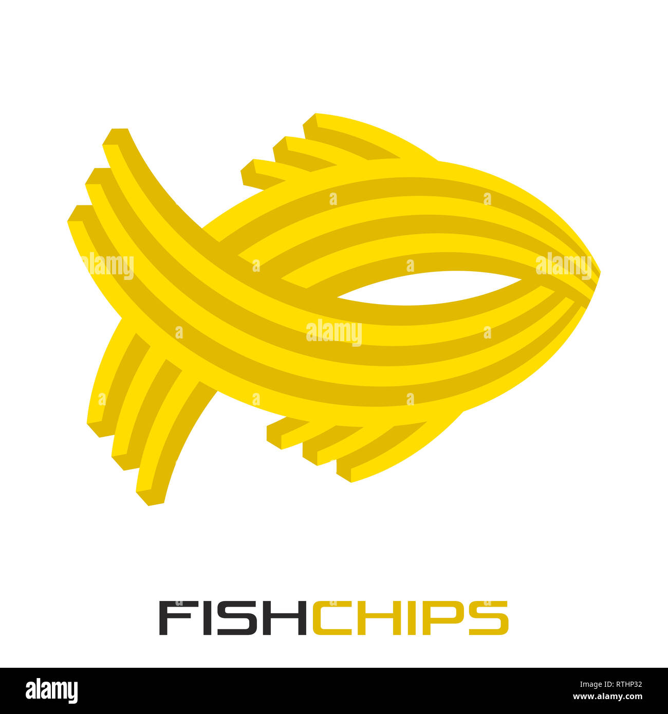 Fish chips logo Stock Photo Alamy