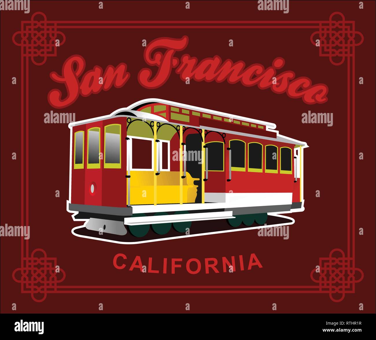 San francisco cable car Stock Vector Images Alamy