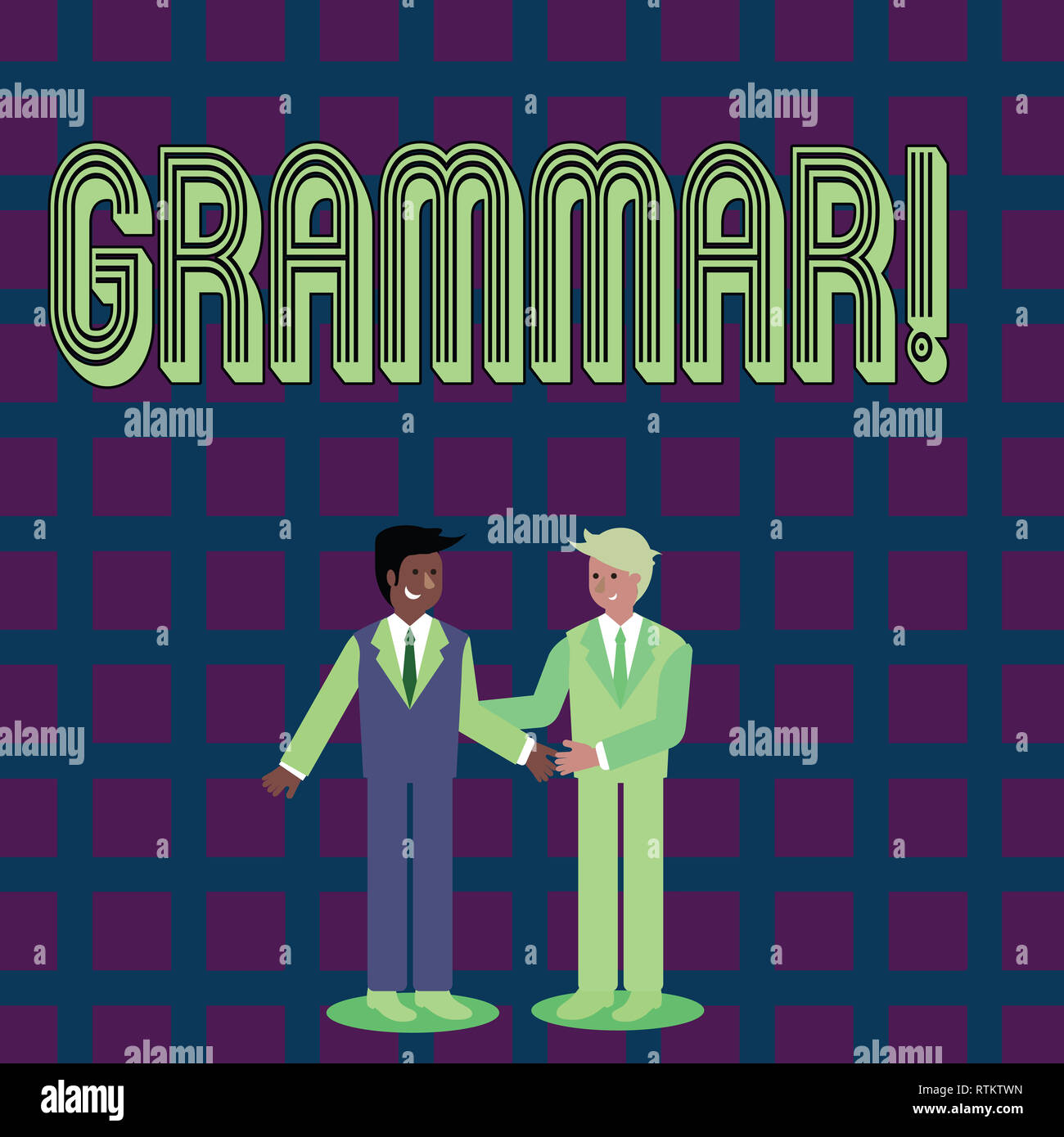 Handwriting text Grammar. Concept meaning System and Structure of a