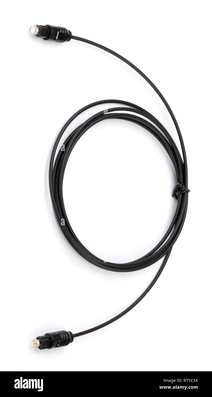Black optical cable Stock Photo Alamy