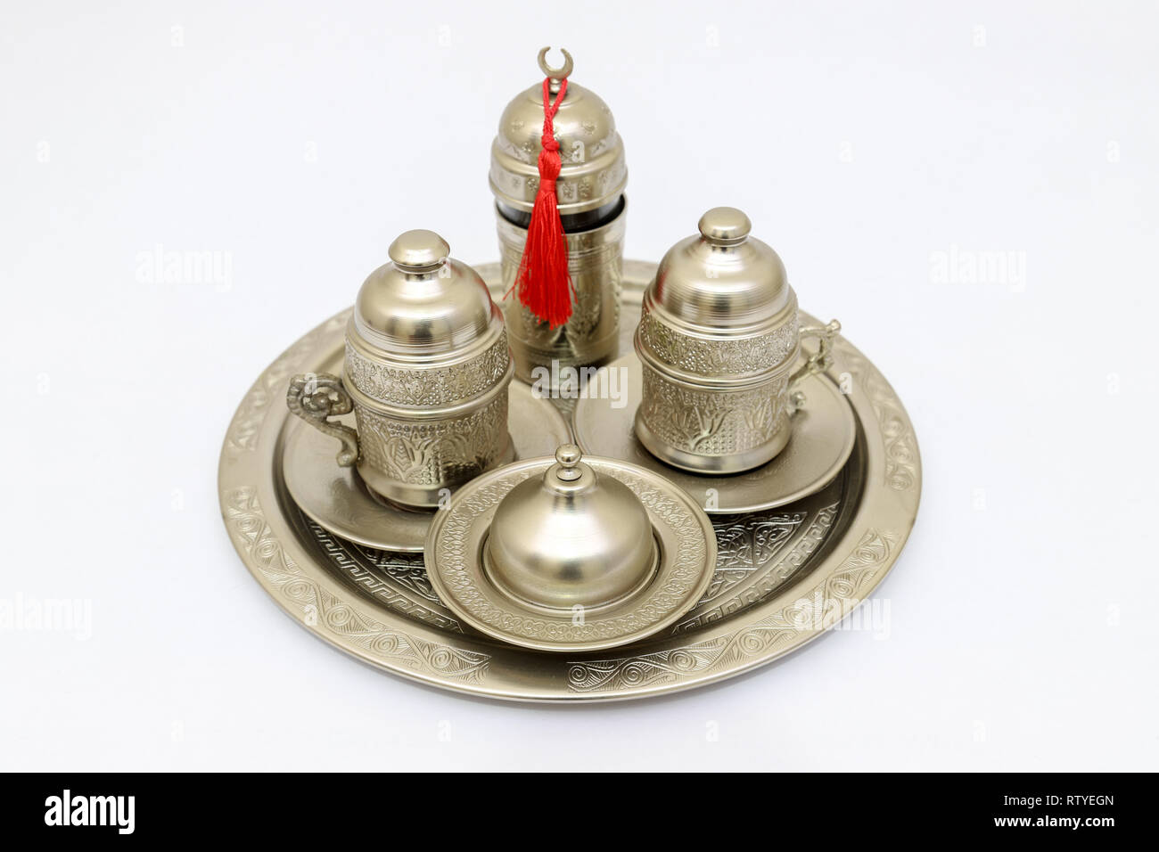 Traditional Turkish coffee set Stock Photo Alamy