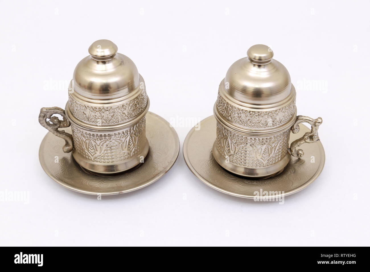 Traditional Turkish coffee set Stock Photo Alamy