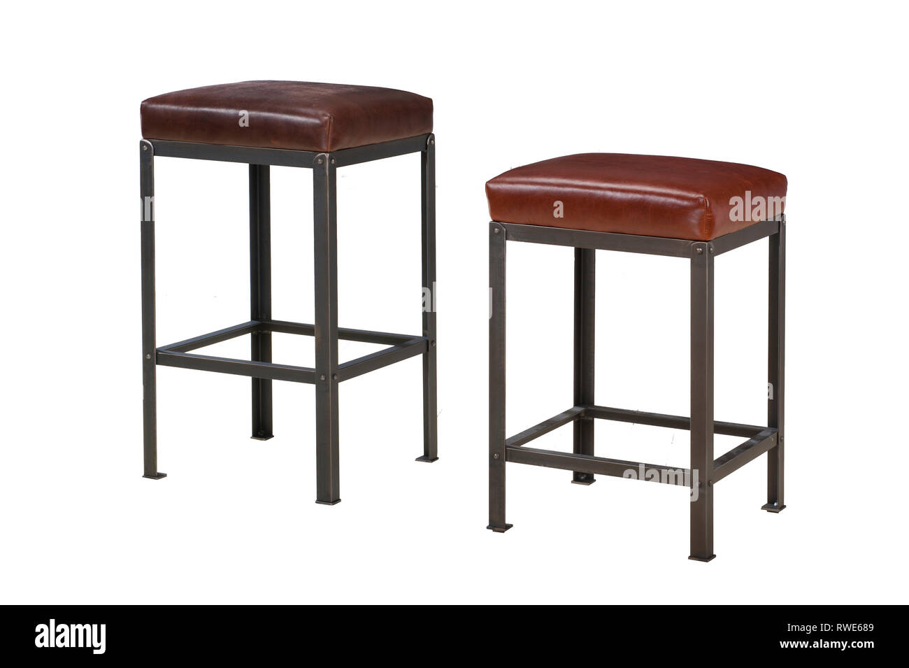 Industrial style bars stools Stock Photo Alamy