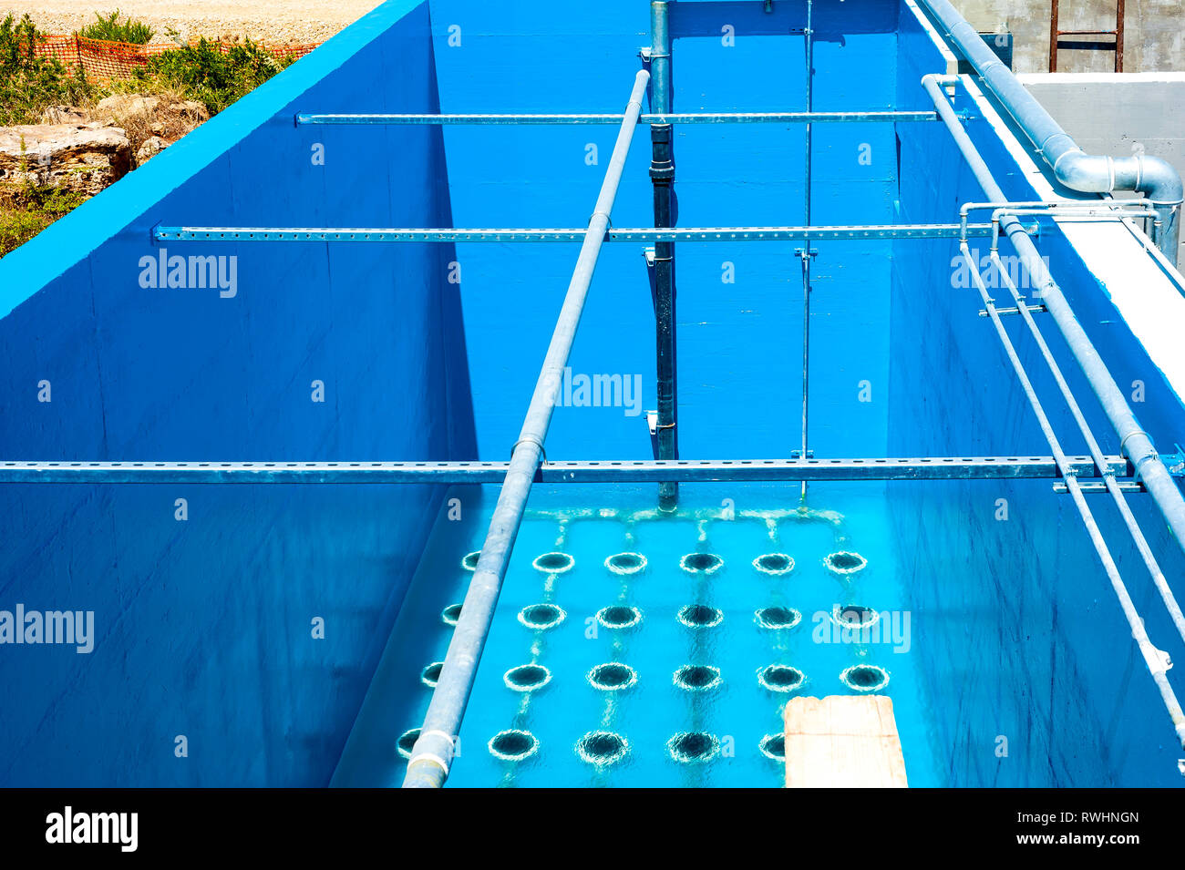 air diffuser undertaking wastewater treatment Stock Photo Alamy