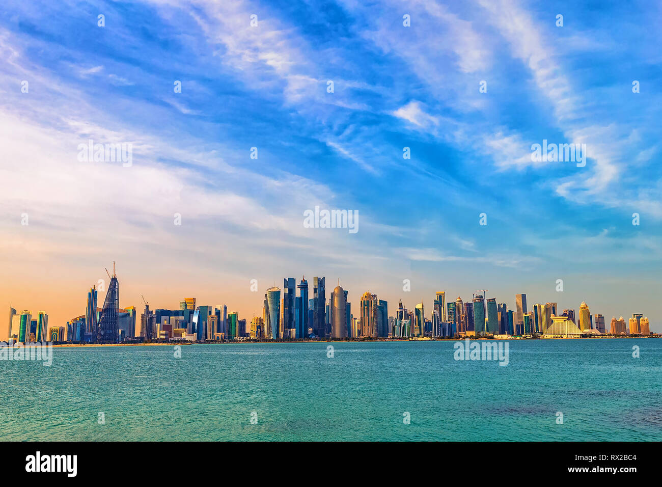 Doha citi view. Qatar Stock Photo Alamy