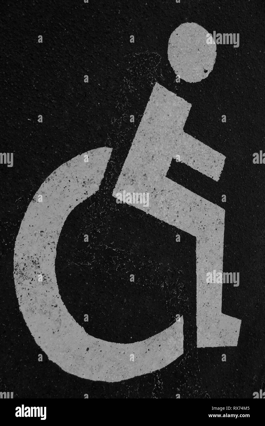 Disabled symbol sign Black and White Stock Photos & Images Alamy