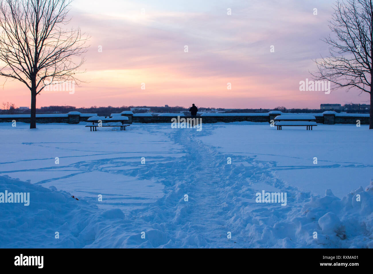 Man at Overlook, Eagan, MN Stock Photo Alamy