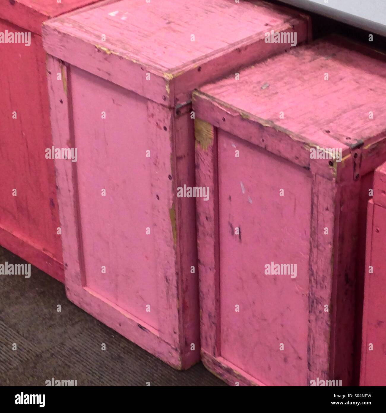 Pink Boxes Stock Photo Alamy