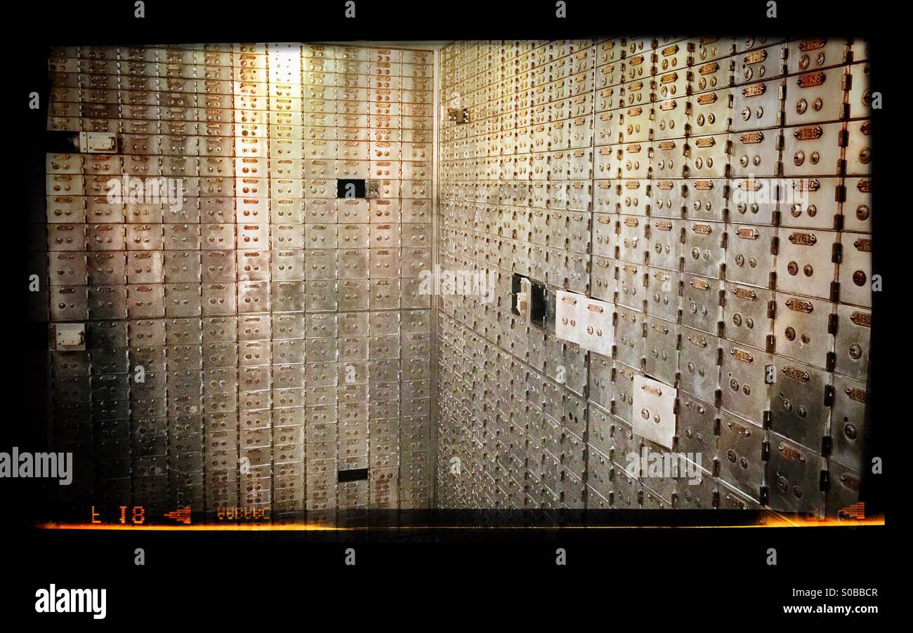 Safety deposit boxes Stock Photo Alamy