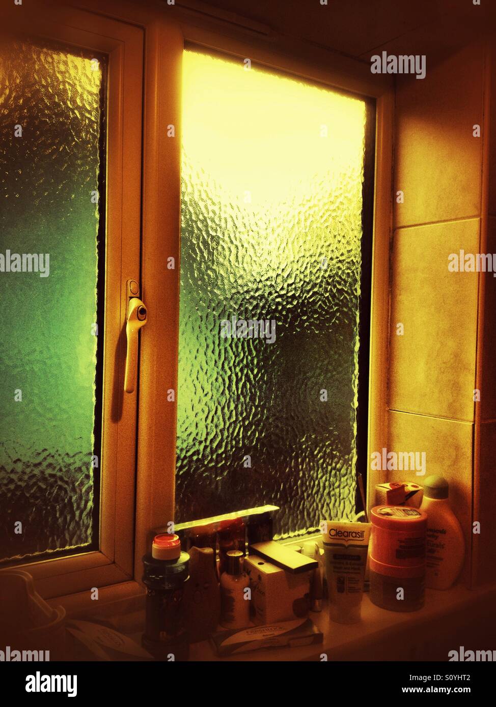 A bathroom window Stock Photo Alamy