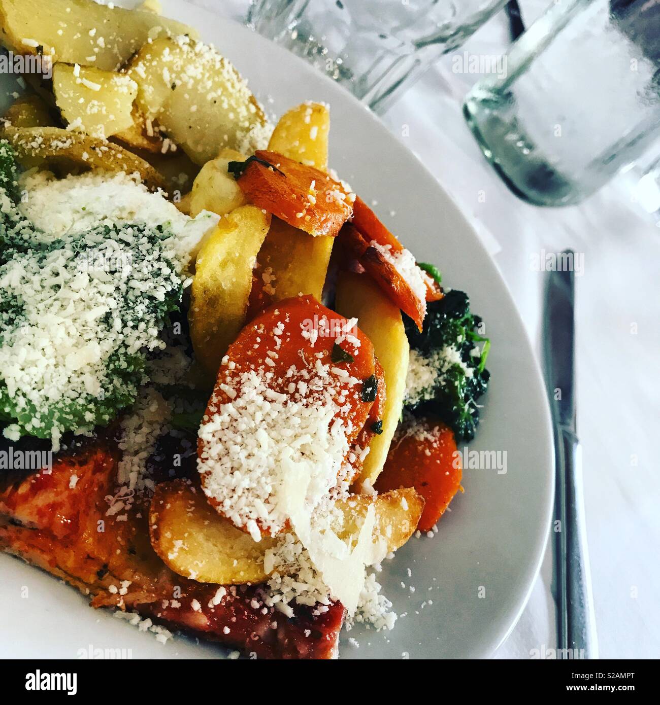 Buffet lunch plate Stock Photo Alamy