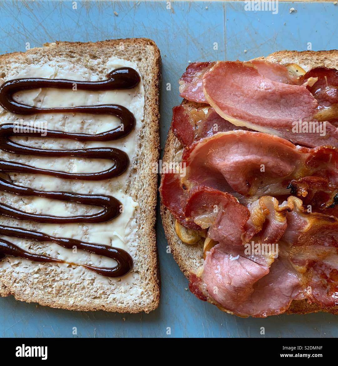Bacon sandwich brown sauce hires stock photography and images Alamy