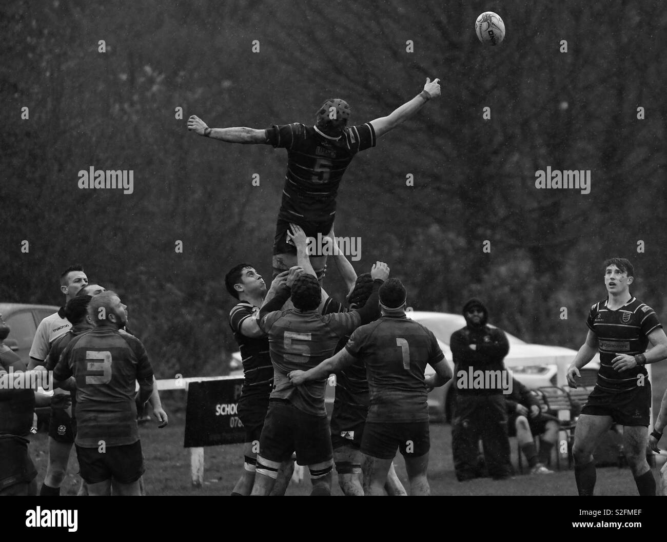 Rugby ball Black and White Stock Photos & Images Alamy