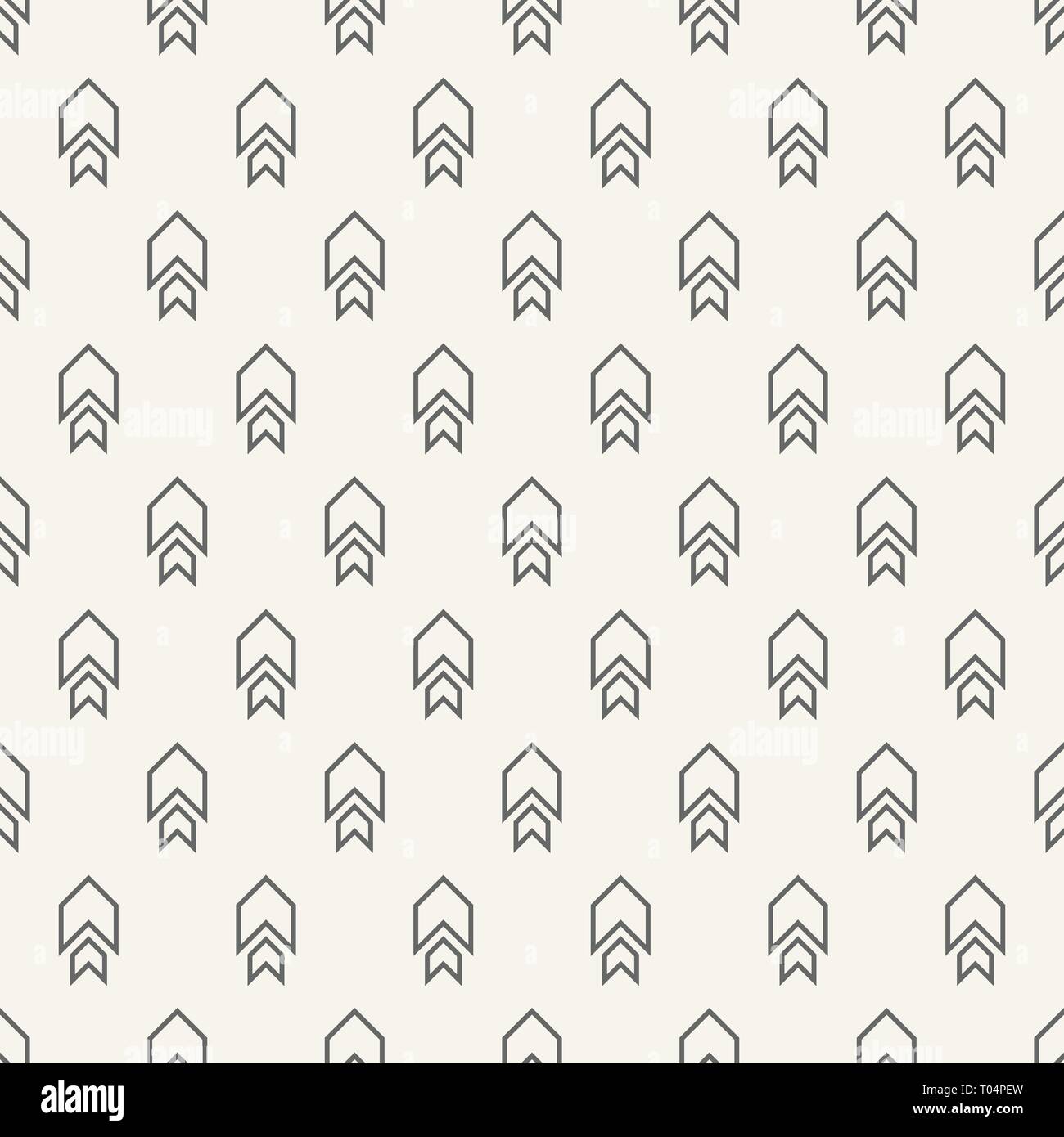 Seamless pattern with arrows motif. Minimalist abstract background