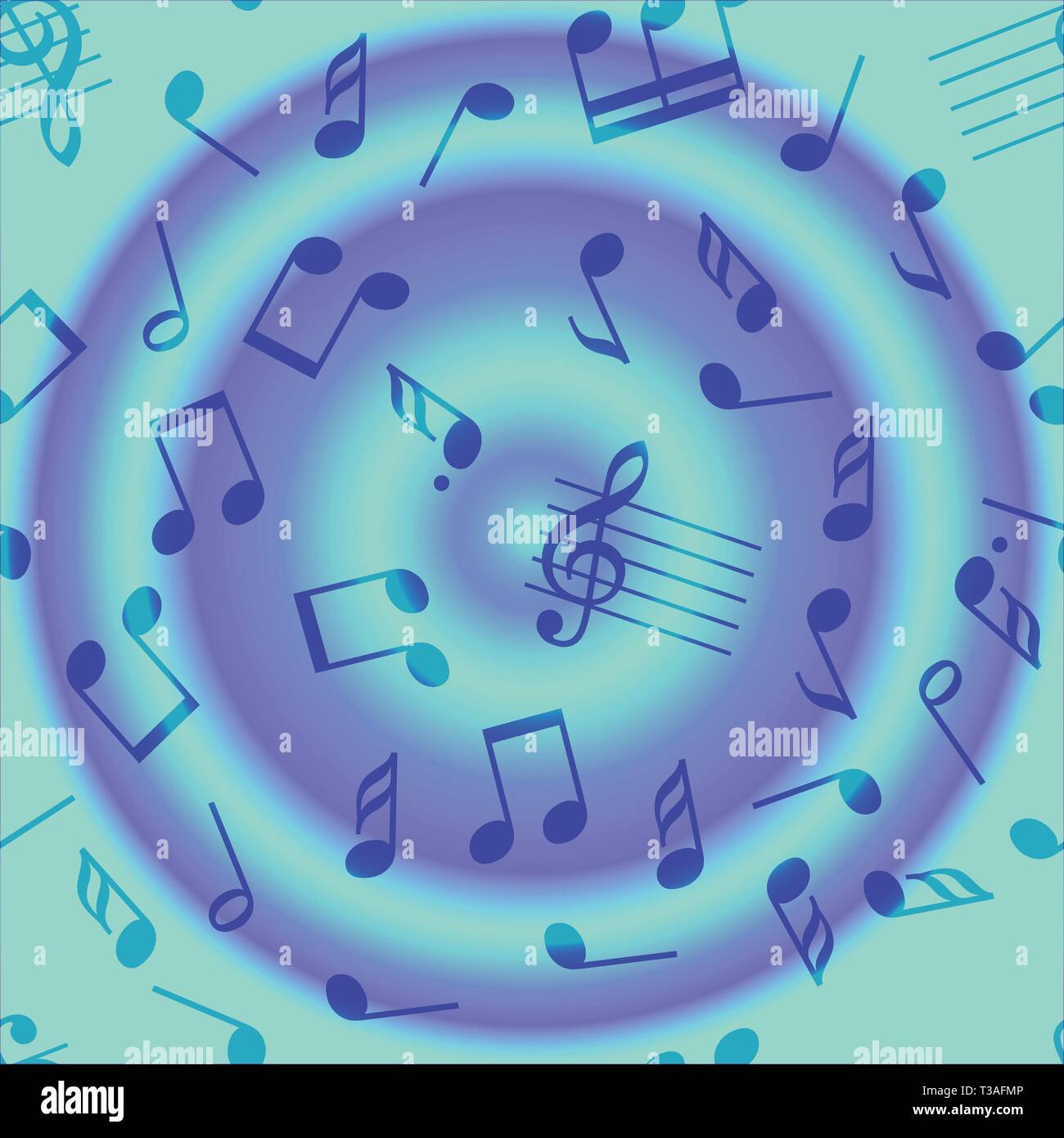 Seamless vector music notes symbols design pattern Stock Vector Image