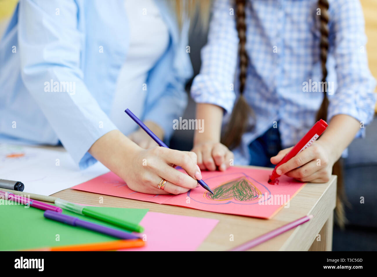 Making Handmade Card Stock Photo Alamy