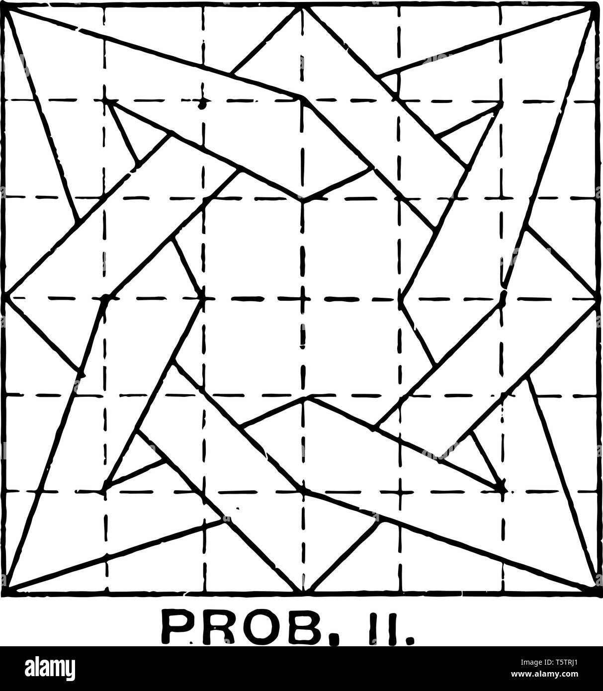 Constructing Star and Box Overlap Pattern using T Square and Triangle