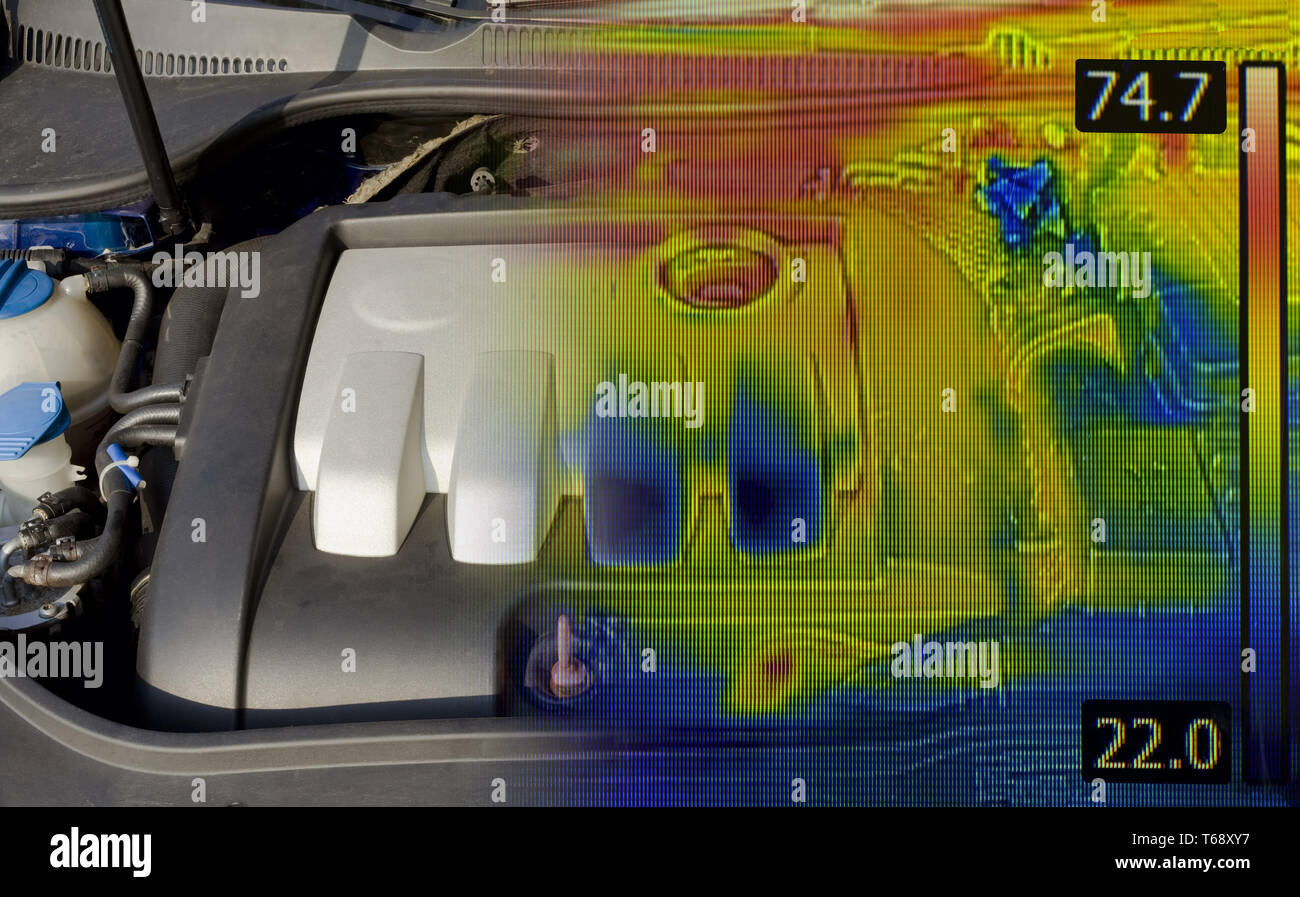 Engine Thermal Image Stock Photo Alamy