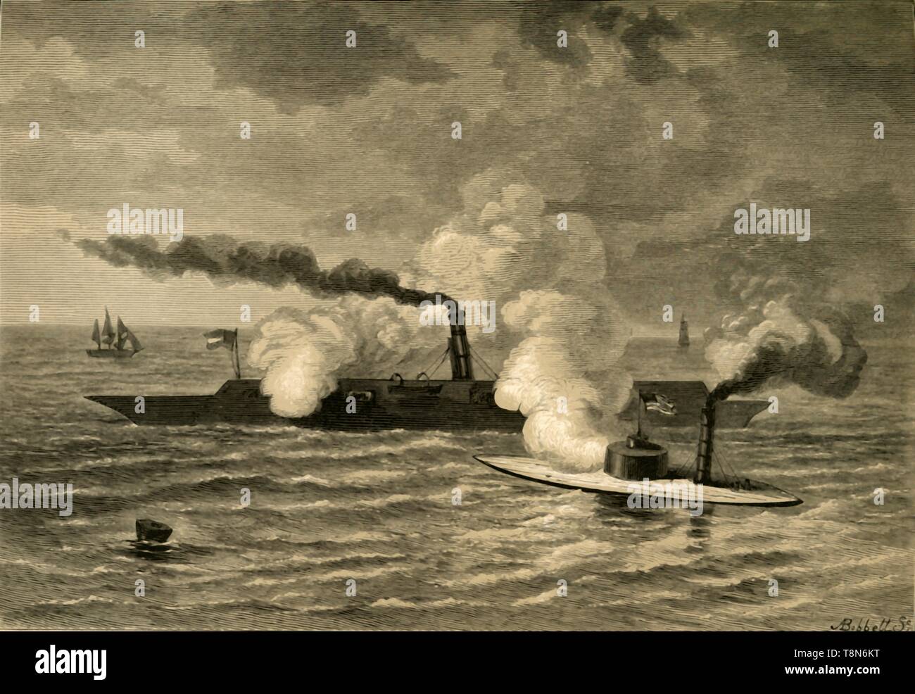 Battle of the monitor and merrimack hires stock photography and images