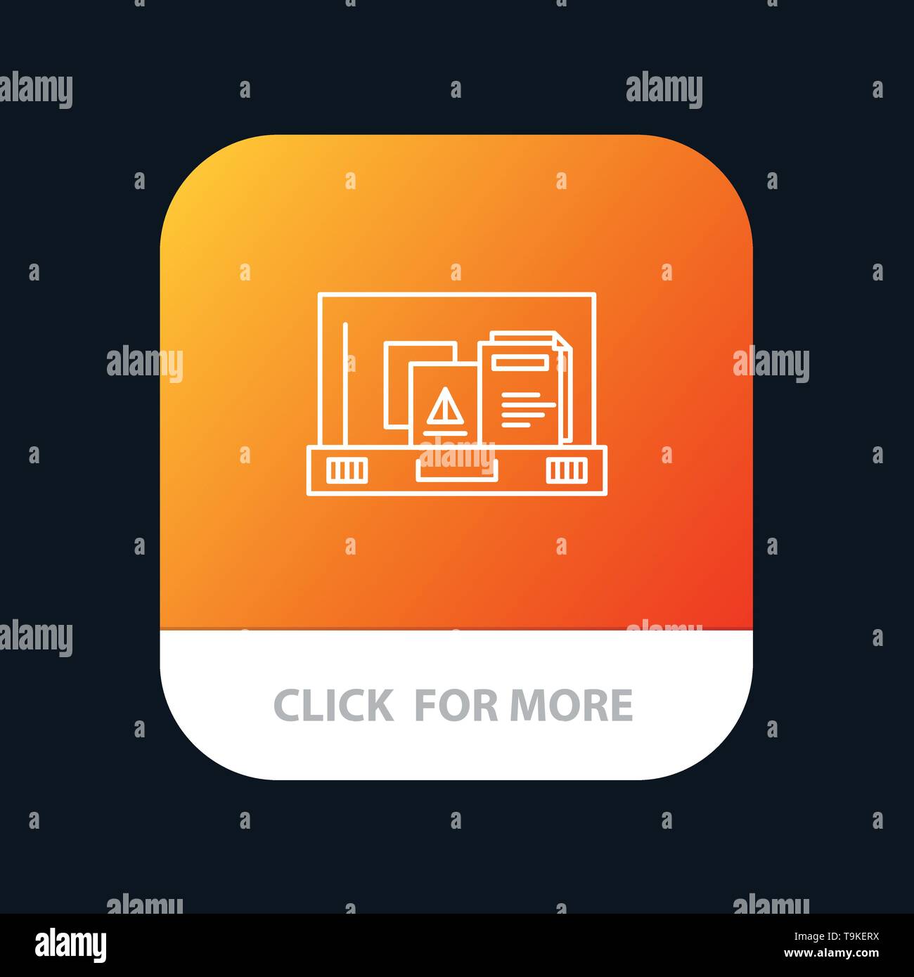 Presentation, Paper, Bag, Briefcase Mobile App Button. Android and IOS