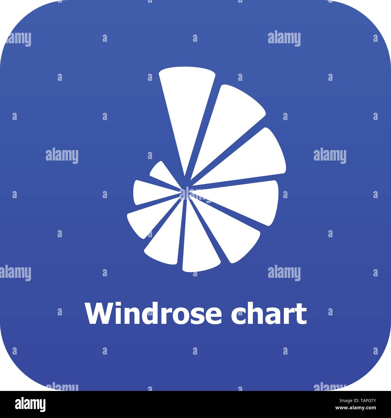 Windrose chart icon blue vector Stock Vector Image & Art Alamy