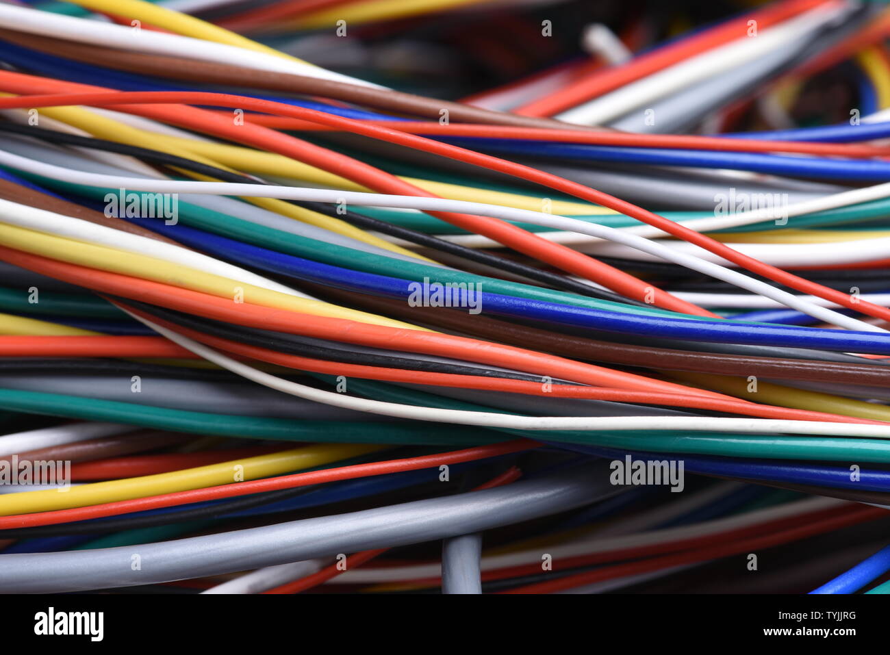 Colored electrical cable Stock Photo - Alamy