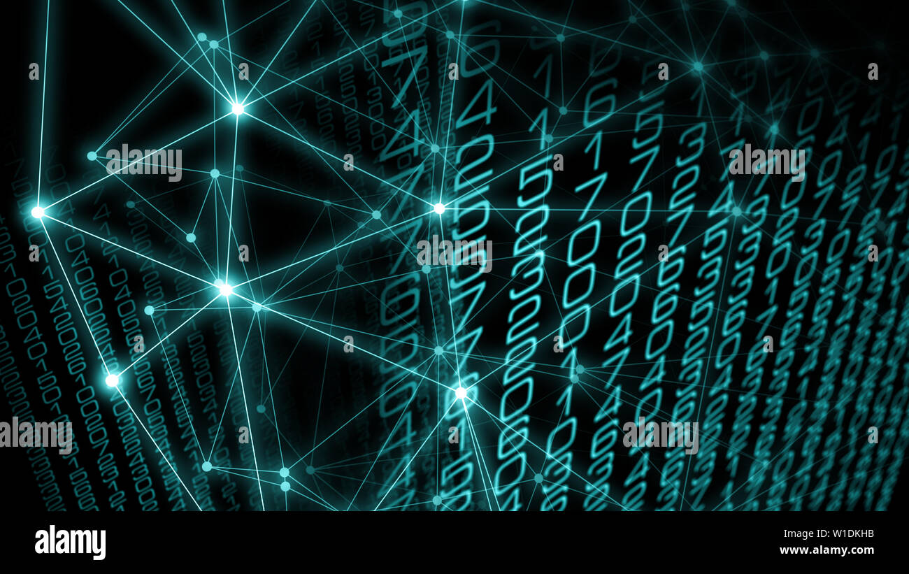 New technology algorithm idea, abstract background digital technology