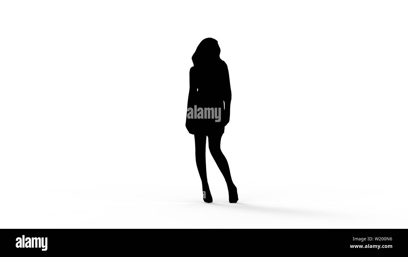 3d Rendering Of The Silhouette Of A Person Isolated In White Studio Background Stock Photo Alamy