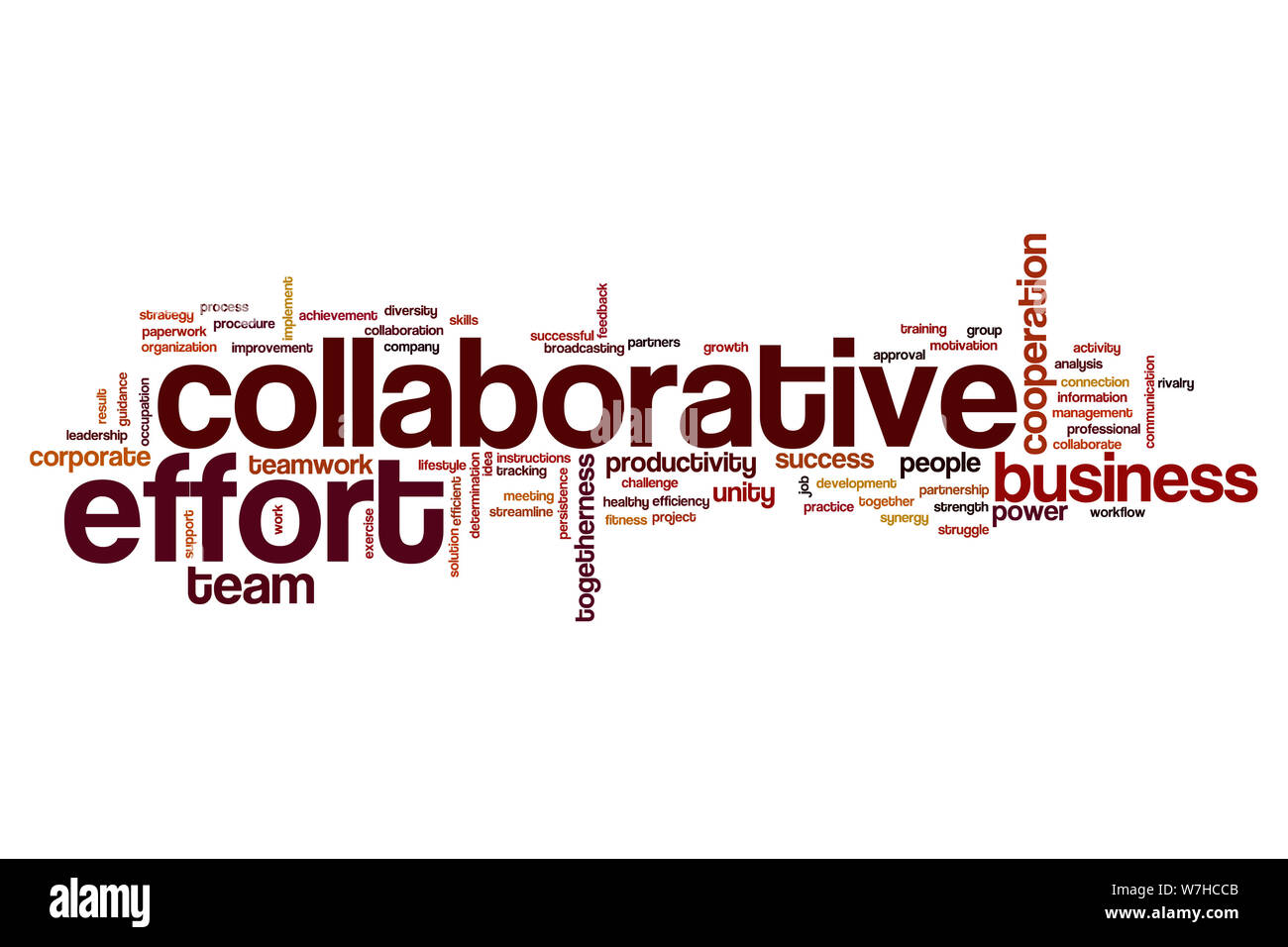 Collaborative effort word cloud concept Stock Photo Alamy