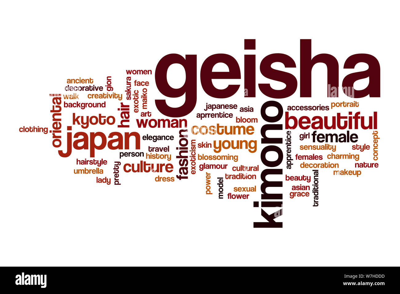 Geisha word cloud concept Stock Photo Alamy