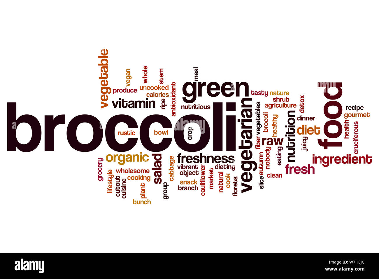 Broccoli word cloud concept Stock Photo Alamy