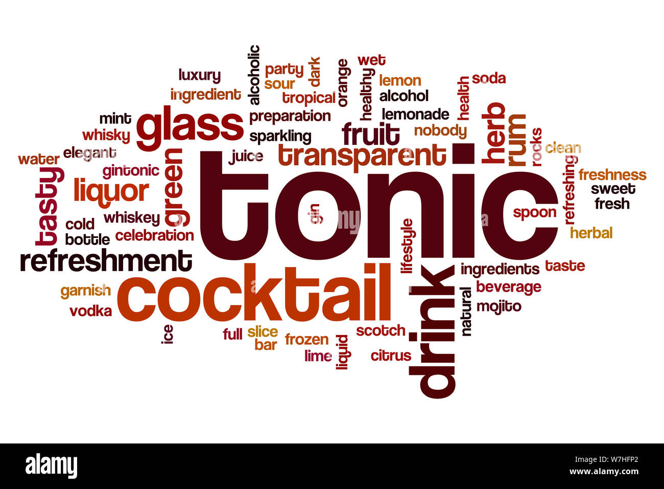 Tonic word cloud concept Stock Photo Alamy