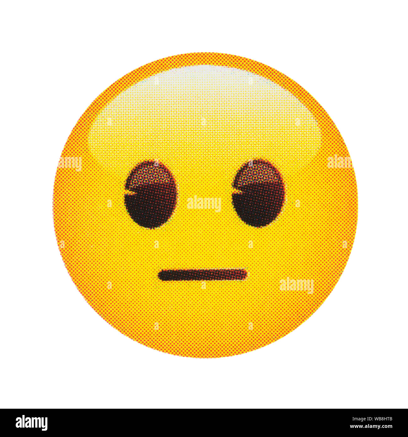 Expressionless face emoticon Stock Photo Alamy