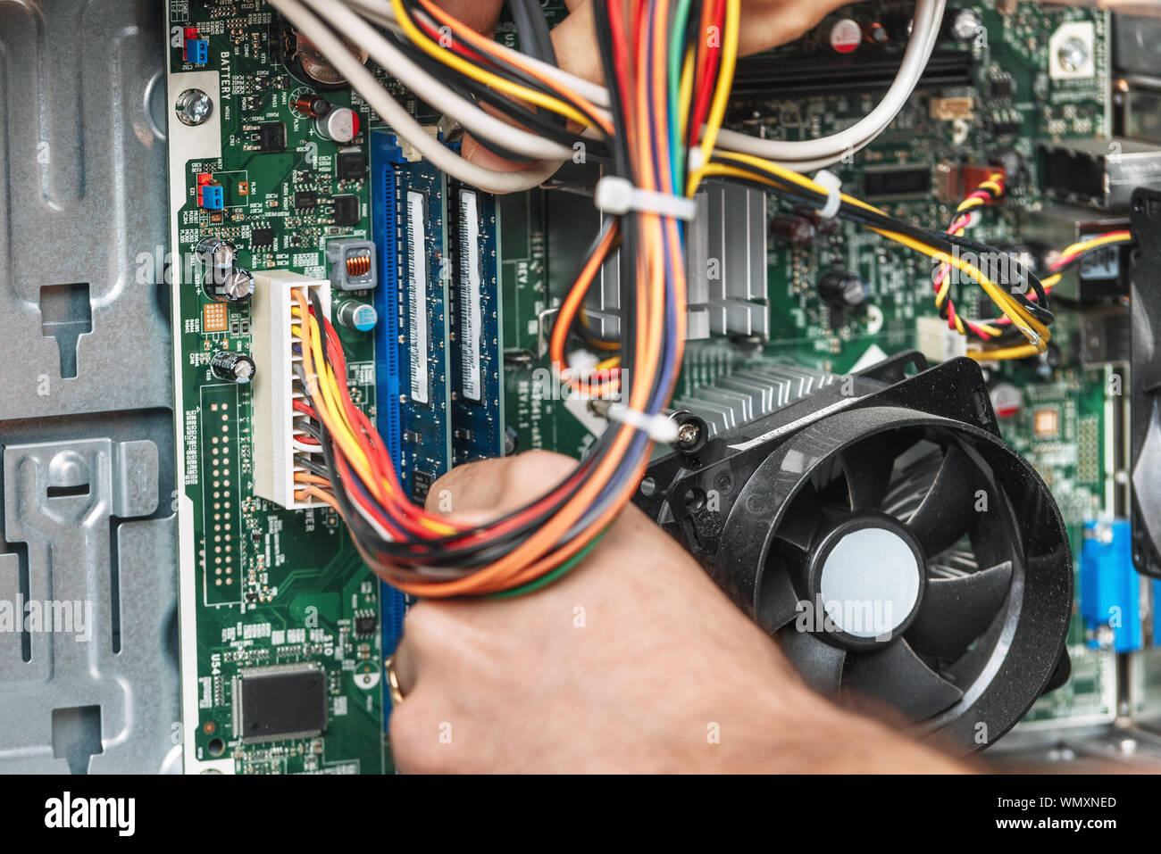 Computer support engineer. Upgrading the RAM internal Memory chip of a