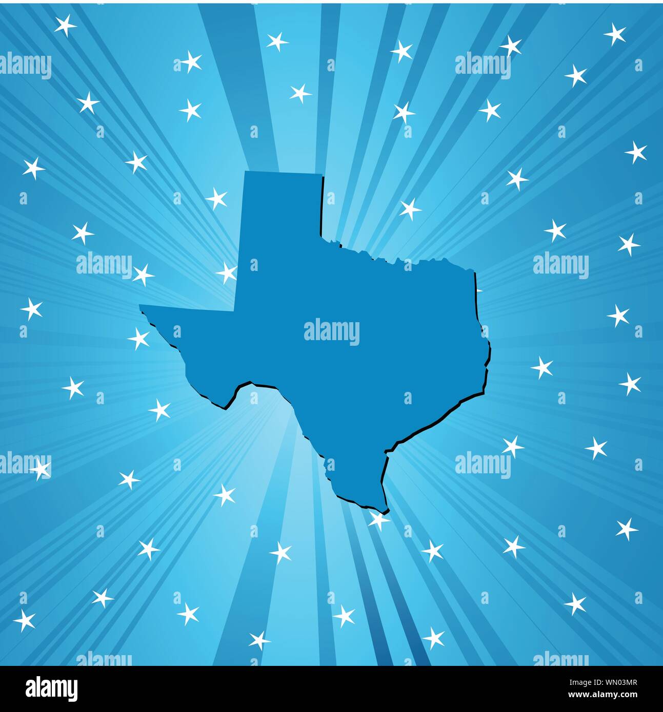 Blue Texas map Stock Vector Image & Art Alamy