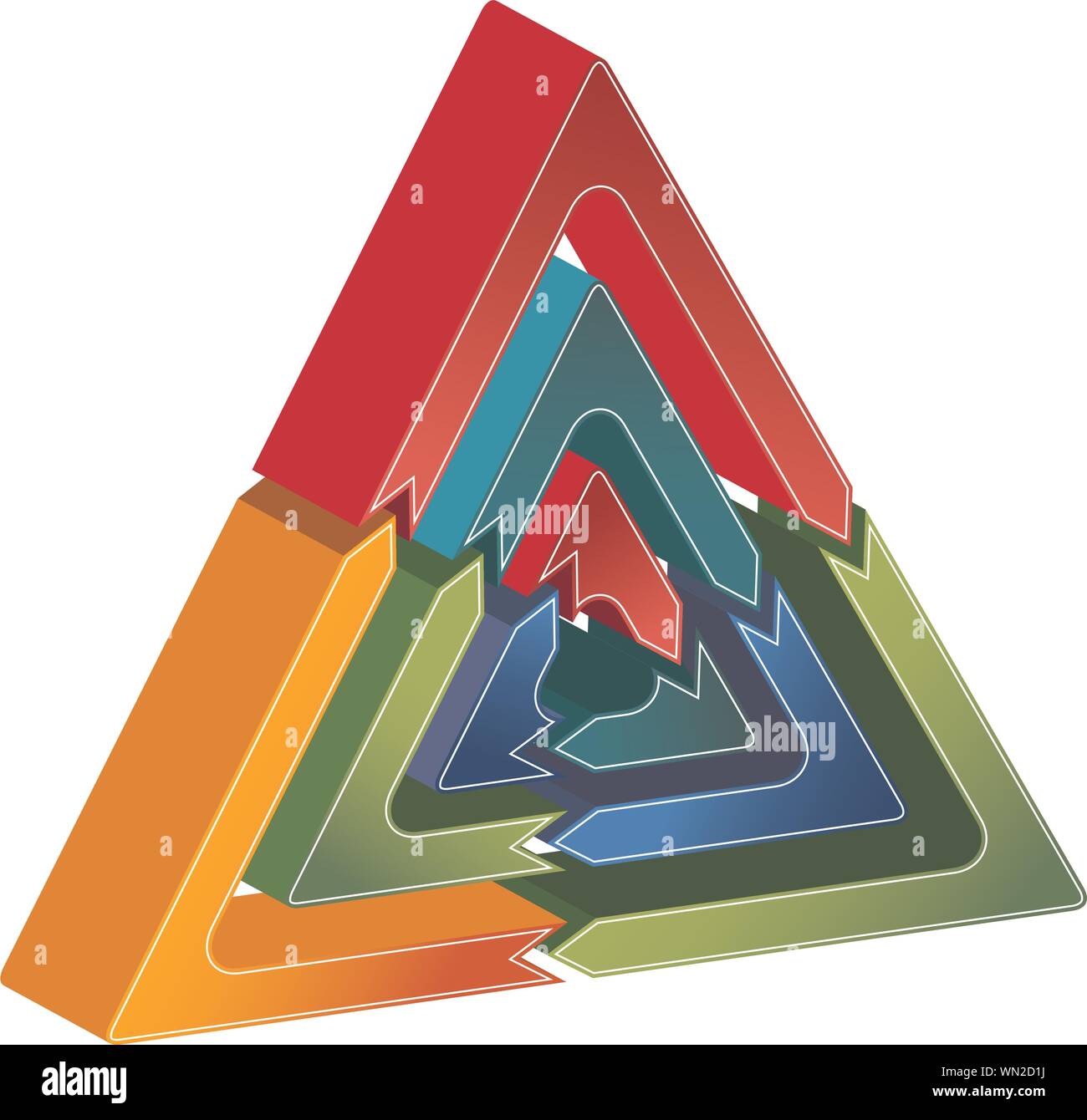 Process Triangle Diagram Stock Vector Image & Art Alamy