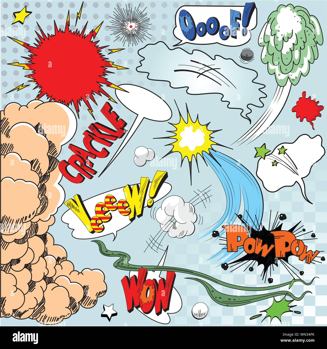 Set of comic elements Stock Vector Image & Art Alamy