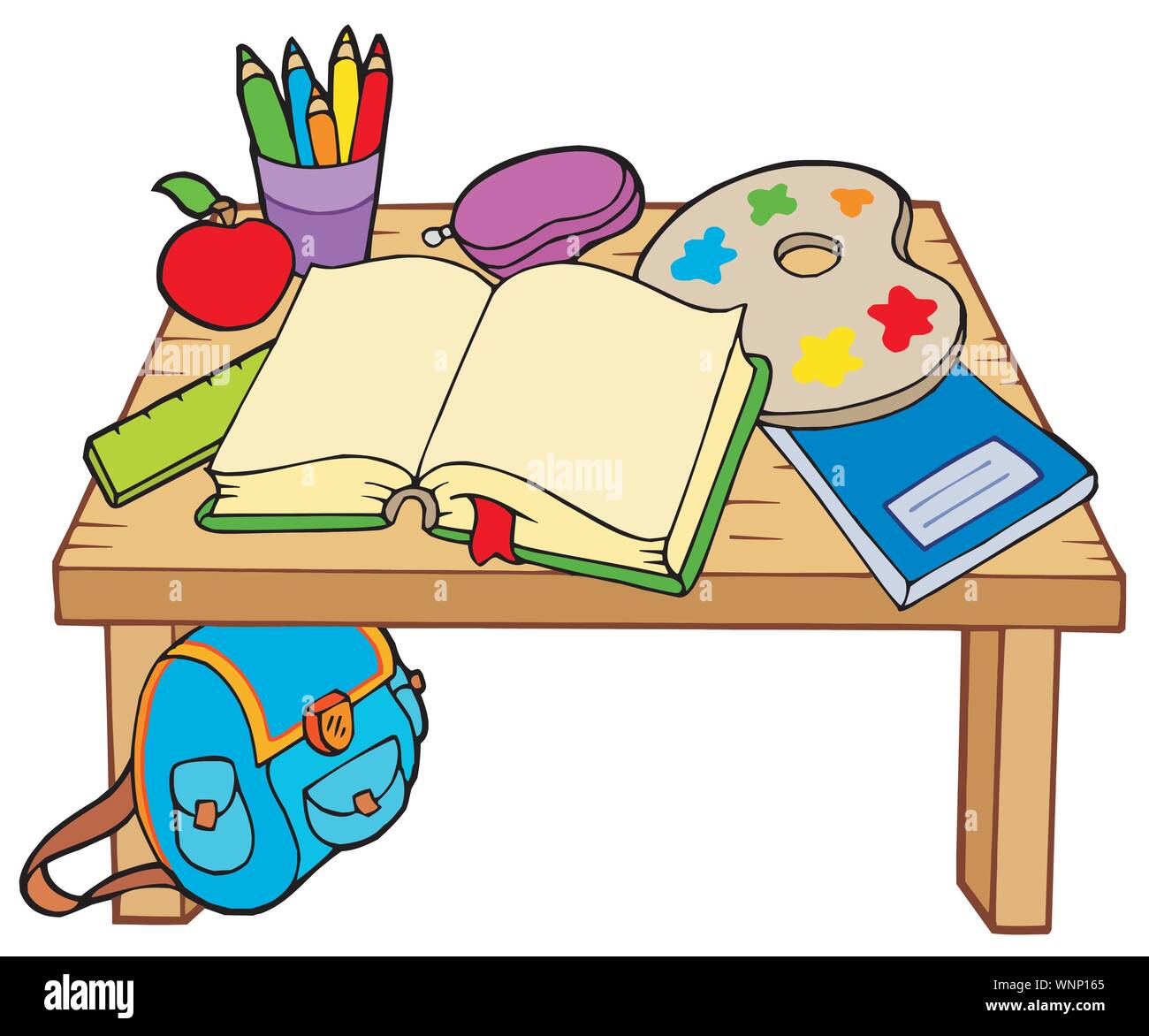 School table 2 Stock Vector Image & Art Alamy
