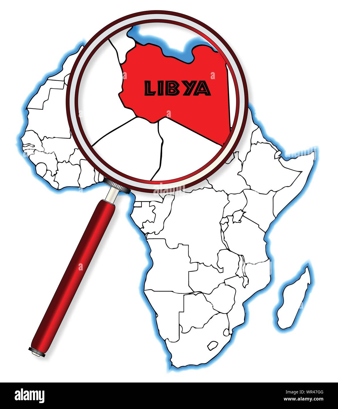 Libya africa map hires stock photography and images Alamy