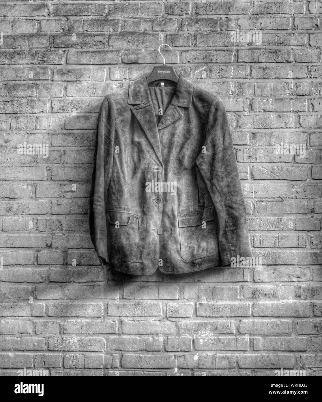Worn Leather Jacket Stock Photo Alamy