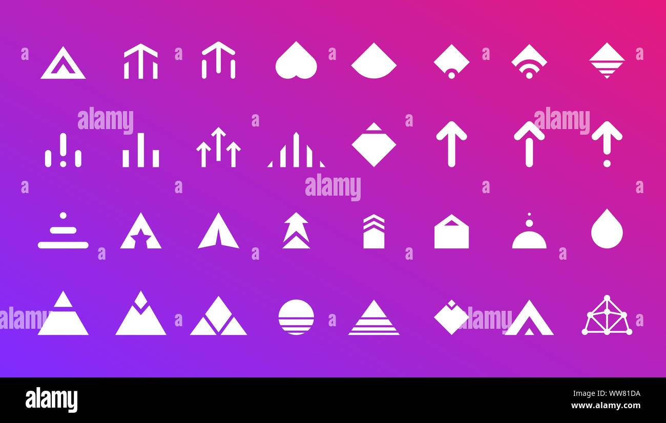 Swipe up top move button icon set. Application and social network