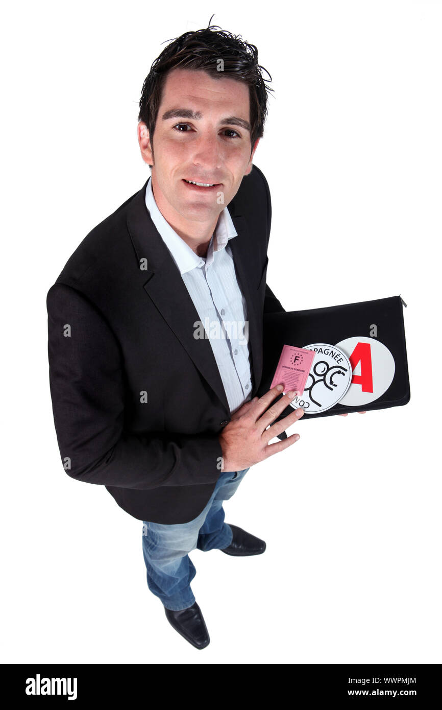 French driving instructor Stock Photo Alamy