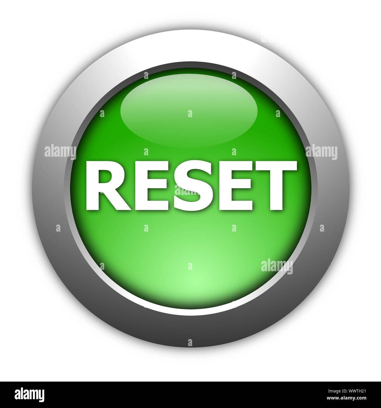 computer reset button illustration isolated on white Stock Photo Alamy