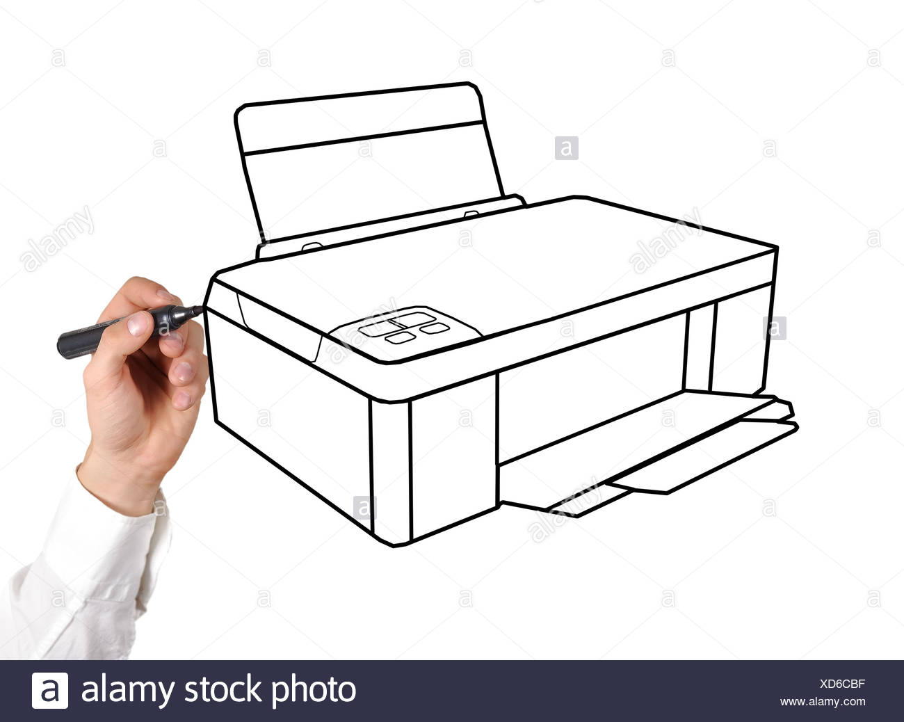 Inkjet Printer And Photograph High Resolution Stock Photography and