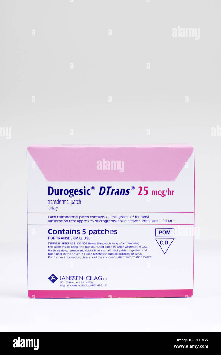 Fentanyl Pflaster 25 Mg . Fentanyl Transdermales Pflaster Stockfotografie Alamy