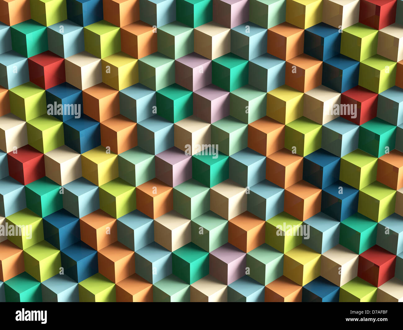 OpArt Würfel Muster 3DRendering Stockfotografie Alamy
