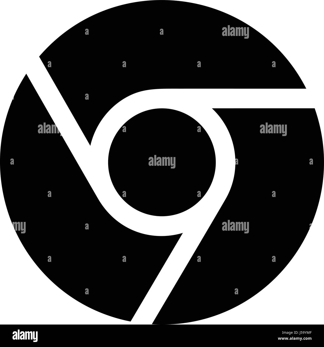 Google chrome logo Imágenes de stock en blanco y negro Alamy